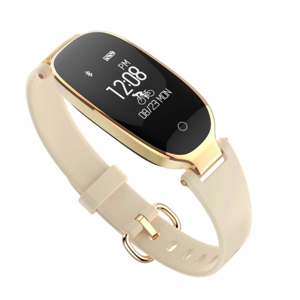 

multifunctional s3 sports women's smart bracelet student watch female gift, Slivery;brown