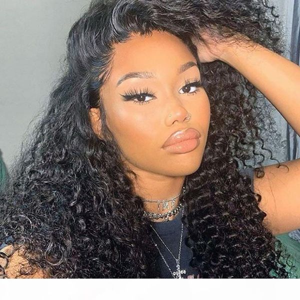 

kinky curly 13x6 lace front human hair wigs baby hair curl full lace wig for black women 360 lace frontal wigs bleached knots