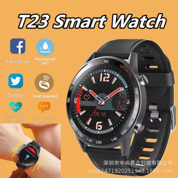 

2020 new t23 smart bracelet to measure temperature, heart rate, prsure, blood oxygen, sleep monitoring and step information remin