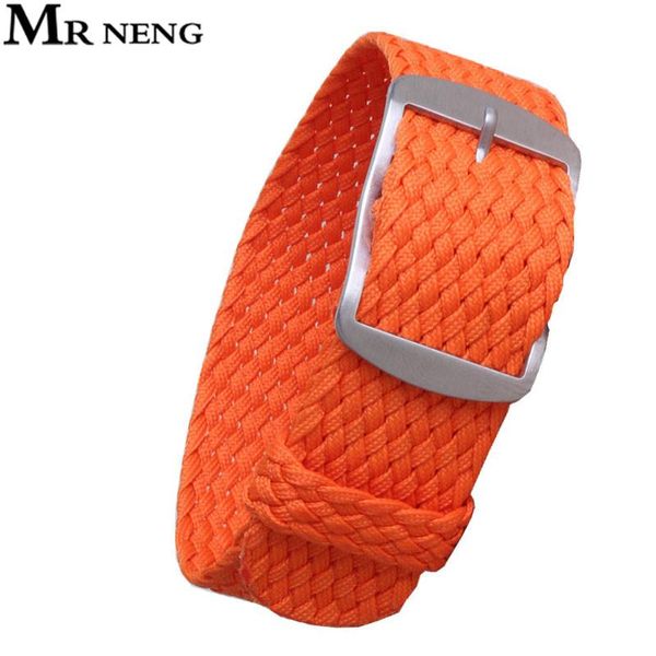 

mr neng brand 1 pcs / wholesale fashion nylon watchband 14mm 16mm 18mm woven for perlon straps orange colors 20mm 22mm wmtxwc bdesybag