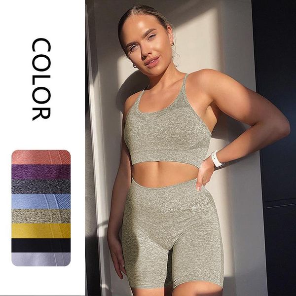 

yoga outfits 2/pcs women's seamless suit sportswear fitness sport for women gym running set high waist pants sports bras workout, White;red