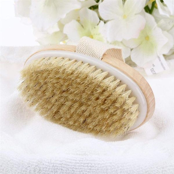 

dry skin body brush soft natural bristle shower brushes wooden bath shower bristle brush spa body brushes without handle