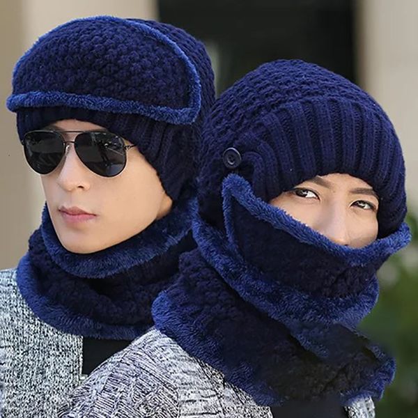 

beanie scarf and mask set 3 pieces knitted hat neck thick knit winter hats warm scarfs skullies beanies dad cap 7 n6mb0