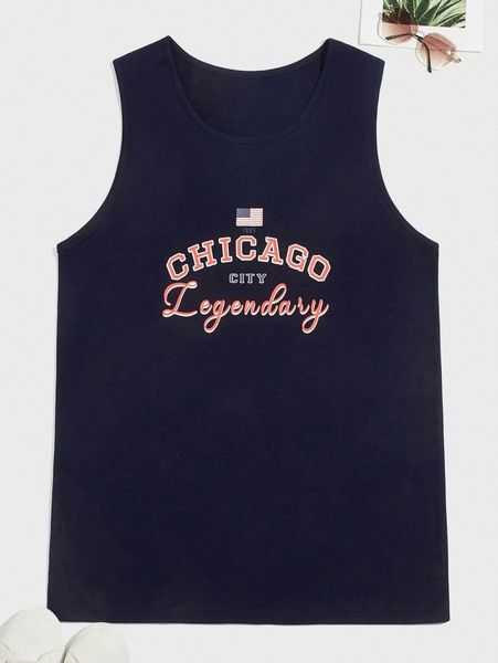 

men letter & american flag print tank sleep q5rv#, Black;brown