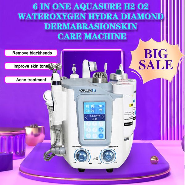 

aquasure h2 hydrafacial machine h2o2 bio skin lifting deep cleansing galvanic hydra facial device (can choose 6 in 1 or 3 in 1), Black;white