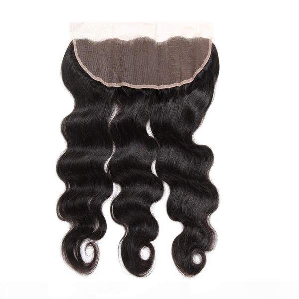 

13x4 ear to ear hair closure body wave and straight 100% human hair lace frontal remy hair closure pure black color 8-20inch, Black;brown