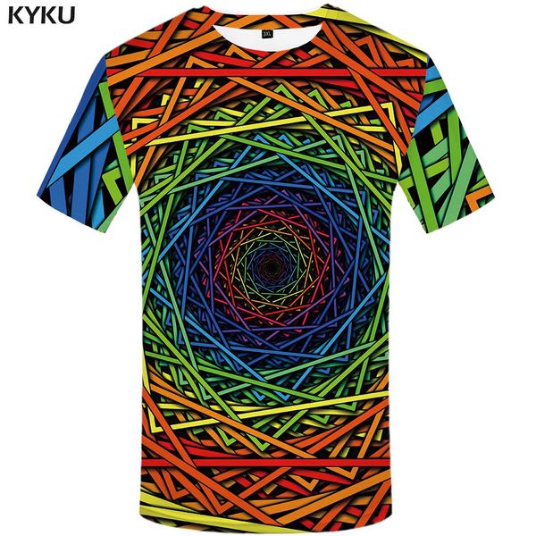 

space colorful tree punk rock character cool summer 3d print shirts plus size horror funny men clothing