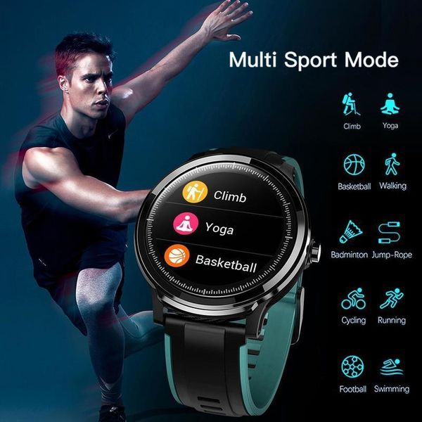 

waterproof multifunctional sports watch bracelet with 1.3-inch round touch screen health monitor smart wristband