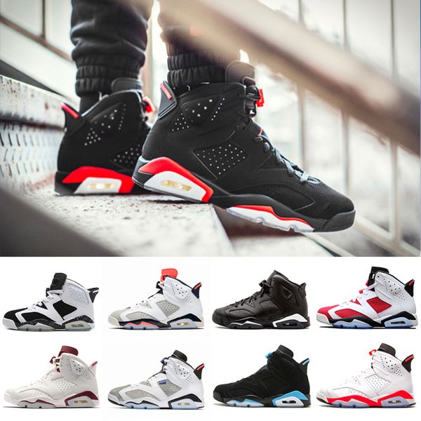 

2019 6 vi tinker men basketball shoes classic 6s mens wheat unc white infrared trainer gatorade alternate black sports sneakers 41-47, White;red