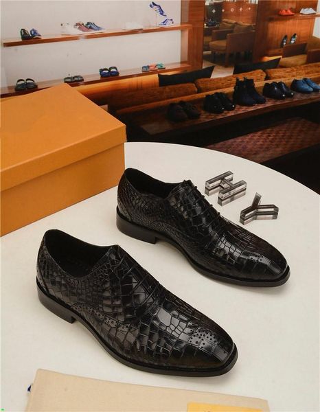 

men's dress shoes fashion brogue floral pattern designer men formal shoes leather luxury wedding shoes red wine men oxford plus size 45, Black