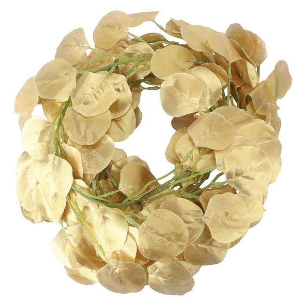 

decorative flowers & wreaths 1pc valentine's day party garland wedding banquet decor supply (golden)