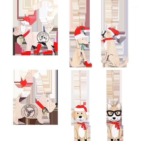

christmas decorations 2021 navidad tree for home wooden dog pendant1