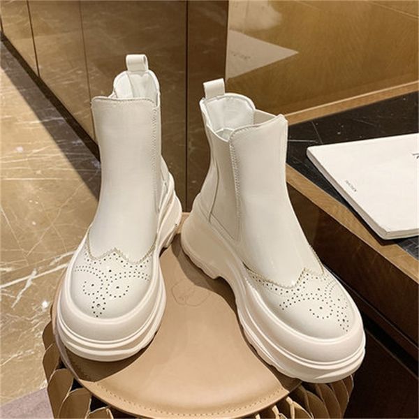 

new spring 2021 fall fashion women's zip leather short hidden thick boots shoes xknk, Black