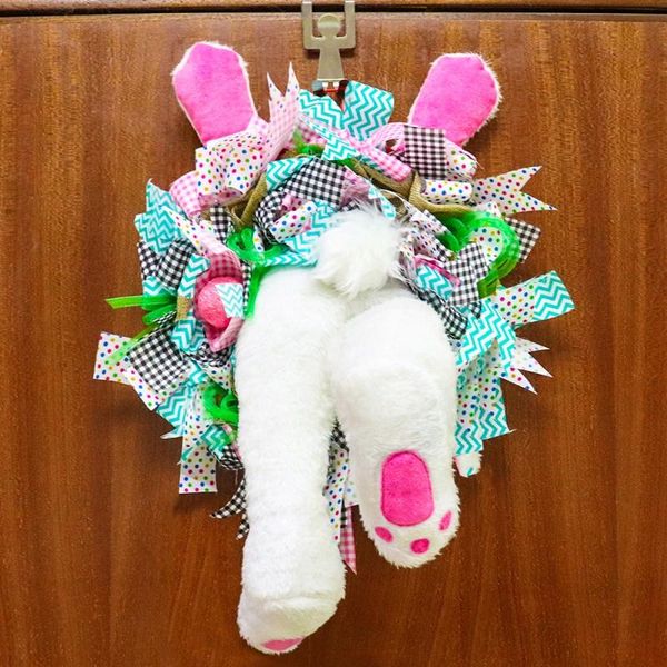 

happy easter decoration wreath cartoon animal ornaments for window door diy hanging garland holiday home decor