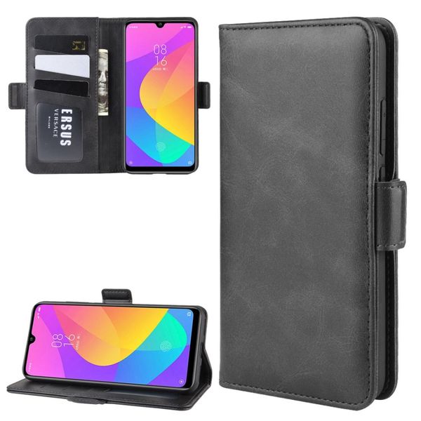 

for xiaomi mi cc9e mi a3 dual-side magnetic buckle horizontal flip leather case with holder card slots wallet p frame