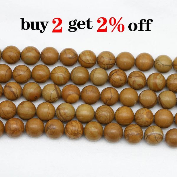 

1strand lot 4 6 8 10 12mm natural wood stripe stone bead round loose spacer beads for jewelry making findings diy bracelet bead h bbycry