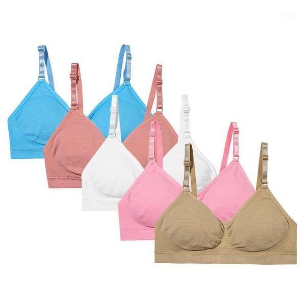 

hivof girls bra with thin straps adjustable seamless type comfortable and no trace push up1, Red;black