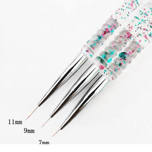 

3pcs liner nail brush set for uv gel acrylic drawing painting pen colorful handle brush pen nail art diy bea jllvxf