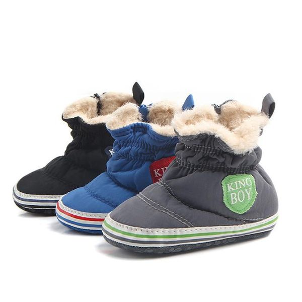 

newborn plush winter navy infant boot toddler shoes soft prewalker shoes super warm new baby boy snow boots
