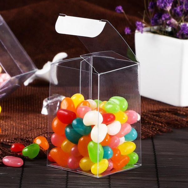 

20pcs 4.54.5h cm rectangula clear pvc bubble gum candy display and packaging box plastic material gift display box wmtkrk