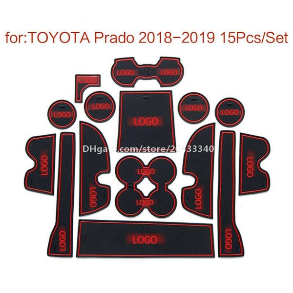 

car gate slot pad water coaster interior non-slip mats for toyota prado 2018-19