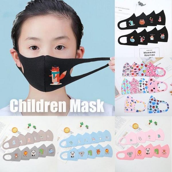 

new pm2.5 children anti-pollution masks boys girls cartoon mouth face masks kids anti-dust breathable earloop washable reusable cotton mask