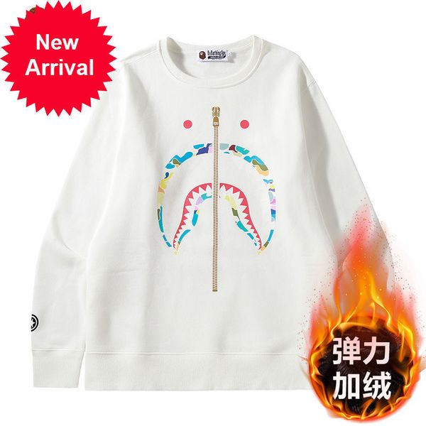 

2021 new breath around the neck of winter pullover undershirt printed fashion mark harajuku-style men's head clothes xyzs, Black