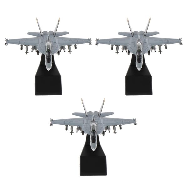 

3pcs 1:100 f/a-18 strike helicopter diecast model & dispaly stand decor