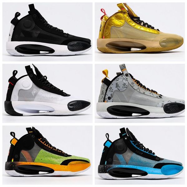 

new jumpman 34 xxxiv eclipse mens basketball shoes 34s trainers sneakers gold black white sports des chaussures zapatos