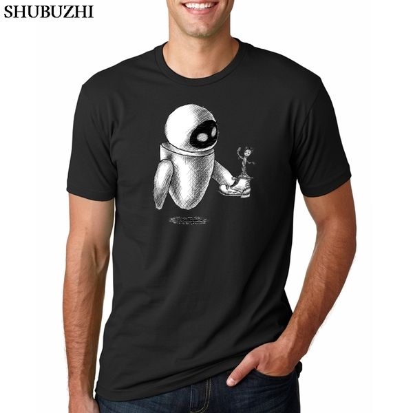 

walle walle робот и дизайн смешной футболки рубашки мужчины новый белый случайный плюс размер тенниску ьотте короткий рукав футболка спортив