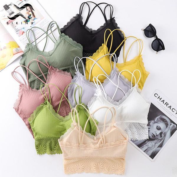 

gym fitness seamless lace yoga bra women sports bras women push up padded sports female solid active wear yoga bra1, White;black