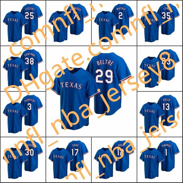 

texas rangers #12 rougned odor 1 elvis andrus 7 ivan rodriguez men women youth custom royal replica alternate jersey, Blue;black