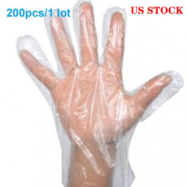 

food us stock 200pcs bag disposable plastic prep gloves for kitchen cooking,cleaning,food handling kioutletpwmb
