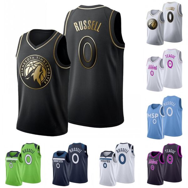 

minnesota timberwolves men d'angelo russell basketball jersey, Black