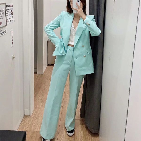 

2021 new fashion autmn drouble breasted turn down collar blazer coat feminino for women c9ws, White;black