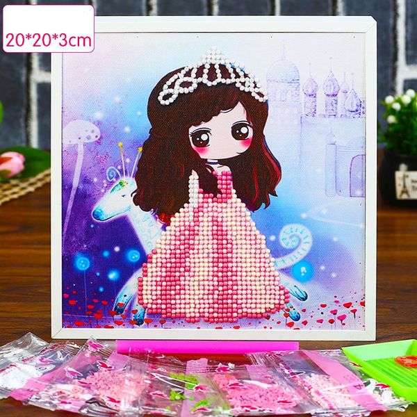 

1set children's diamond painting diy cute elves 5d diamond paste children's easy to learn toys stick according to the number wmtod