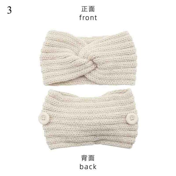 

women cross knot button hairbands mask holder autumn winter ear warmer solid color knitting headband head wrap hair accessories q sqcvih