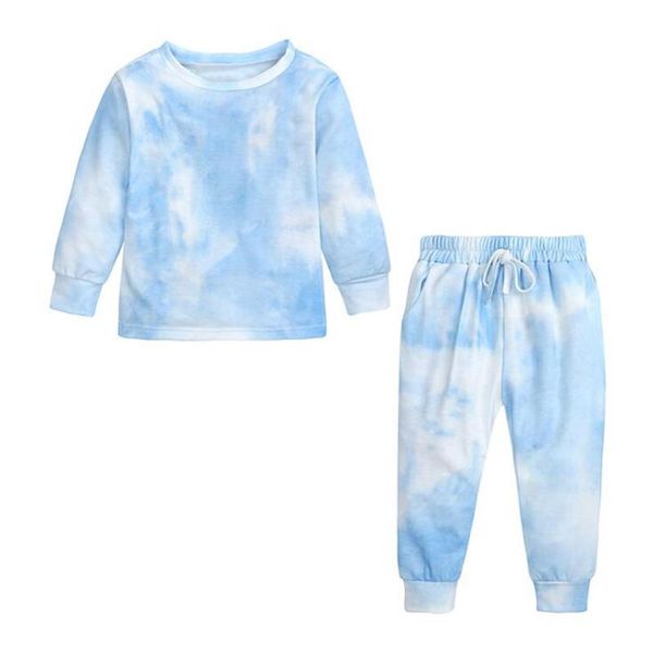 

clothing sets spring fall toddler boys girls clothes fashion print long sleeve baby t-shirt+pants kids tracksuit for children set 008, White