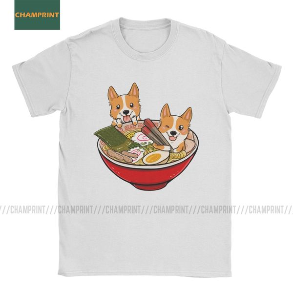 

corgi japanese ramen novelty pure tees sleeve dog lover cute animal butt puppy round neck hooded sweatshirt hoodie men t shirt