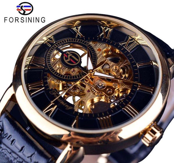 

mechanical men's luxury watch, 3d dign, leathe