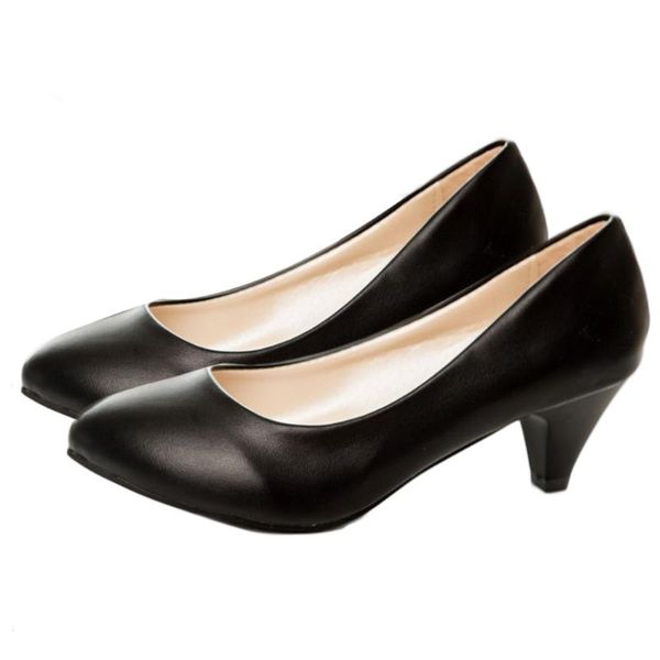 

spring women new fashion elegant shallow mouth solid pu low heel sandals, Black
