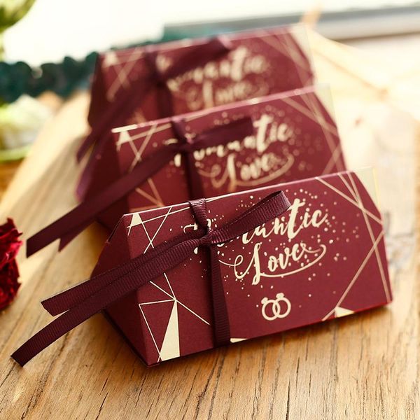 

lbsisi life свадьба candy box любовь бронзировать шоколадное печенье бумажные подарочные коробки для baby shower день рождения партии свадеб