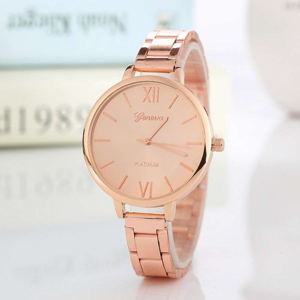 

men's women's and simple new alloy geneva student thin steel band watch 9vvk, Slivery;brown