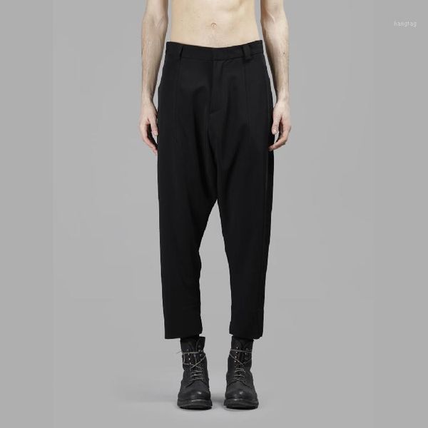 

новые 27-44 2018 мужская одежда gd hair стилист моды catwalk street личности повседневная гарем брюки плюс размер костюмов1, Black