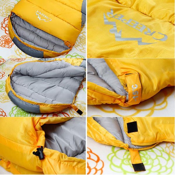 

1.35kg ultralight camping double sleeping bag winter autumn envelope duck single sleeping bags camping climbing hiking warm bag bbylco