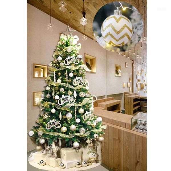 

24pcs white gold mixed christmas tree decor balls xmas party hanging ball 634e1