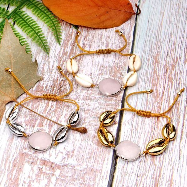 

moon girl unique cowrie charm bracelet fashion trendy bohemian shell handmade boho friendship women pulseras dropshipping, Golden;silver