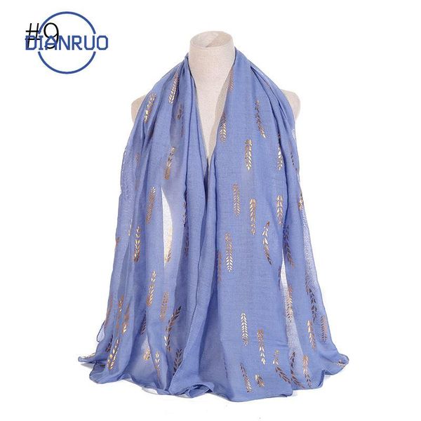 

dianruo women scarf luxury summer silk scarves lady shawl wrap hijab foulard female bandana headband q160, Blue;gray