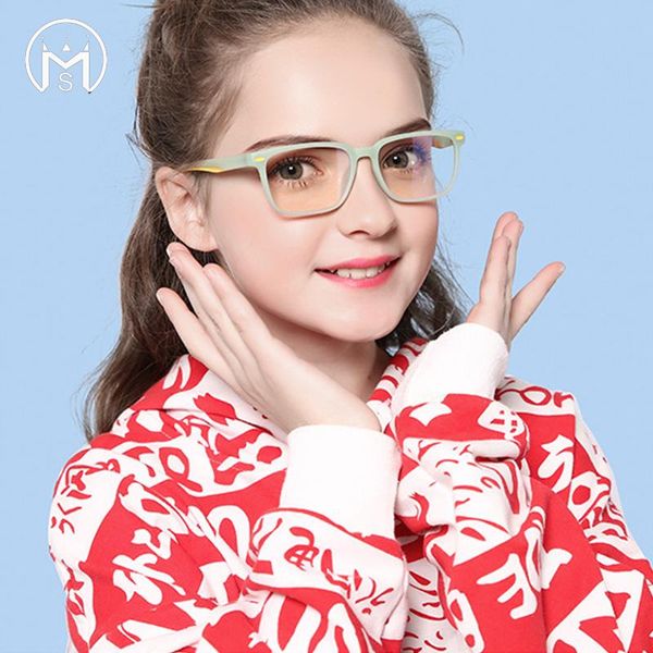 

sunglasses anti blue light ray computer goggles child radiation-resistant transparent eye glasses girl or boy frames flat mirror, White;black