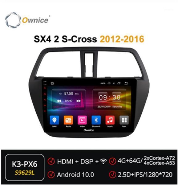 

car audio ownice octa core 9 inch android 10.0 dsp radio forsuzuki sx4 2 s-cross 2012 - 2021 gps navigation player 4g lte spdif audio1